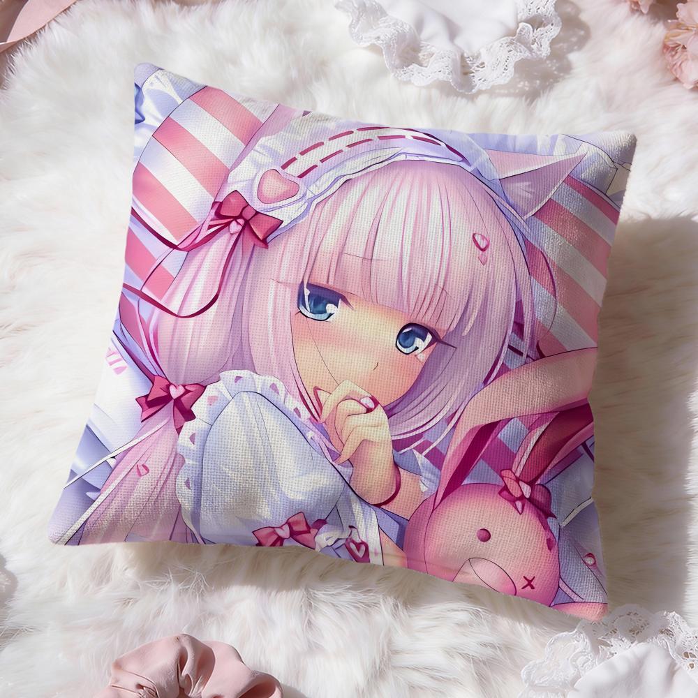 Süßes Spiel n-Nekopara Kissenbezug Premium Komfort Wendbarer Kissenbezug -Zwei-in-Eins-Design für jeden Raum & Autoinnenraum