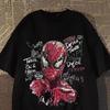 2026 New Marvel SpiderUnisex Superhero Print TShirt Boys and Girls Casual Sports Street Retro Popular ShortSleeved Unisexs Style