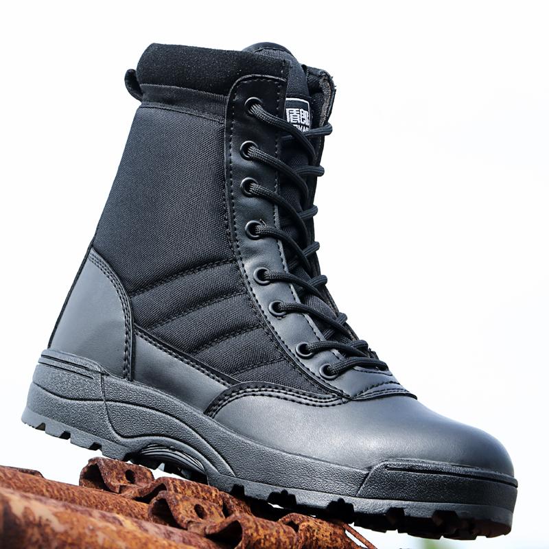 Men Desert Tactical Military Boots Leather Ankle Boots Platform Plus Size Warm Men Shoes Men Footwear