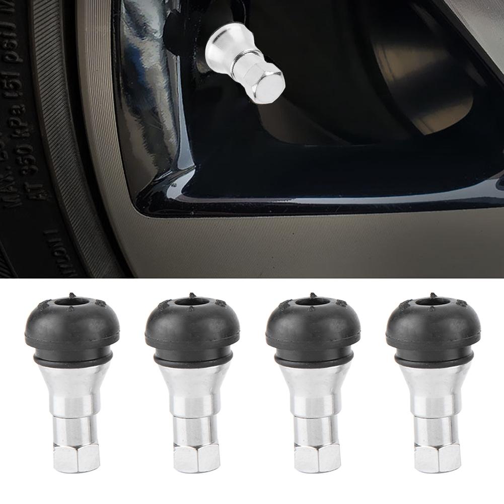 4 st Aluminiumlegering Gummi Slanglöst Hjul Däck Däck Ventilskaftlock Kit