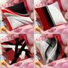 Modern Red Black Color Pillow Case Soft Plush Fabric Double-Sided Printed Cushion Cover Warm Winter Sofa Pillow Case