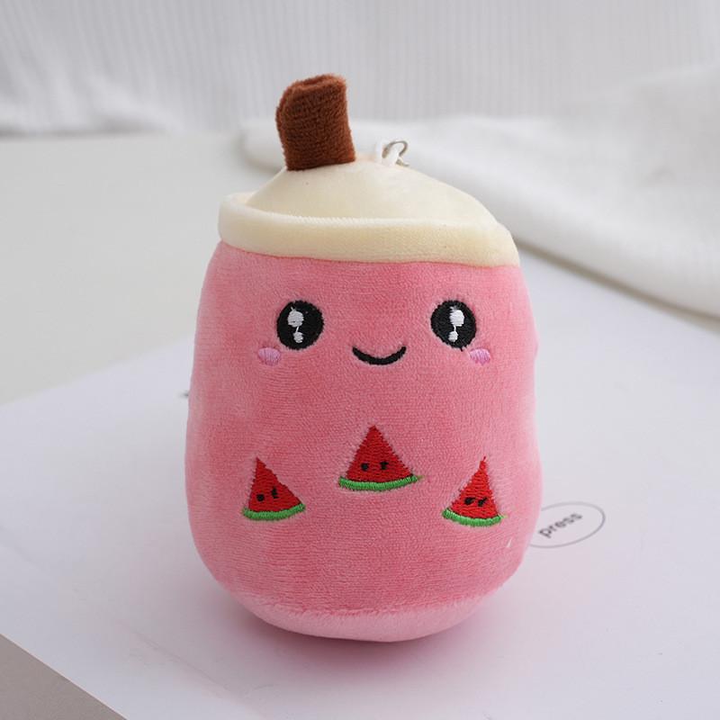 Cute Plush Pearl Milk Tea Keychain Pendant Bag Backpack Doll Gift Accessory