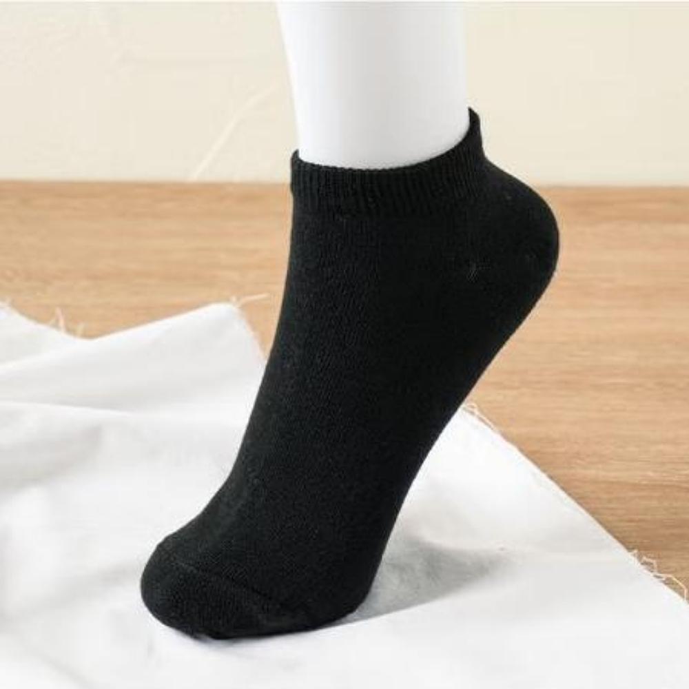 Women's Basic Short Socks Black/White [5~8(US) 2.5~5.5(UK)36~39(EU)]