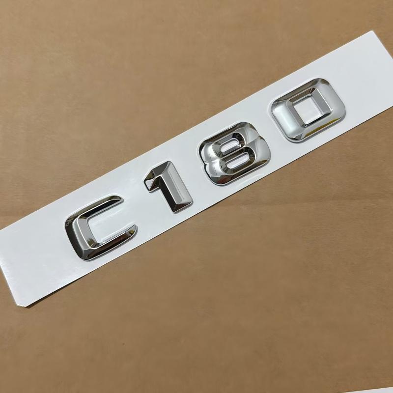 1X 3D ABS Chroom Embleem Voor MB Auto Achterklep Embleem NGJM5 Badge Letters C180 C200 C220 C280 W205 W204 Accessoires