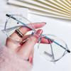 Transparente MYopiebrille Irreguläres Polygon Süßer Rahmen Damen Blaulichtfilter Runde Brille Optische Brille Gläser
