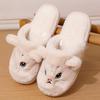 Women's Cute Cartoon Cat Plush Slippers Lightweight & Comfortable for Indoor/Outdoor Warm Slippers