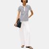 Tommy Hilfiger Classic Simple Comfortable Commuting Casual Slim Fit Striped Polo Shirt Women Tops 76J5200-YCF