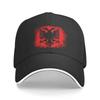 Custom Albania Flag Baseball Cap Unisex Women Adjustable Albanian Eagle Coat of Arms Dad Hat Outdoor