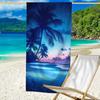 Starry Twilight Coconut Palm Tree Ocean View Beach Towel Lightweight Towel For Beach Travel Swimming Pool Camping Bath