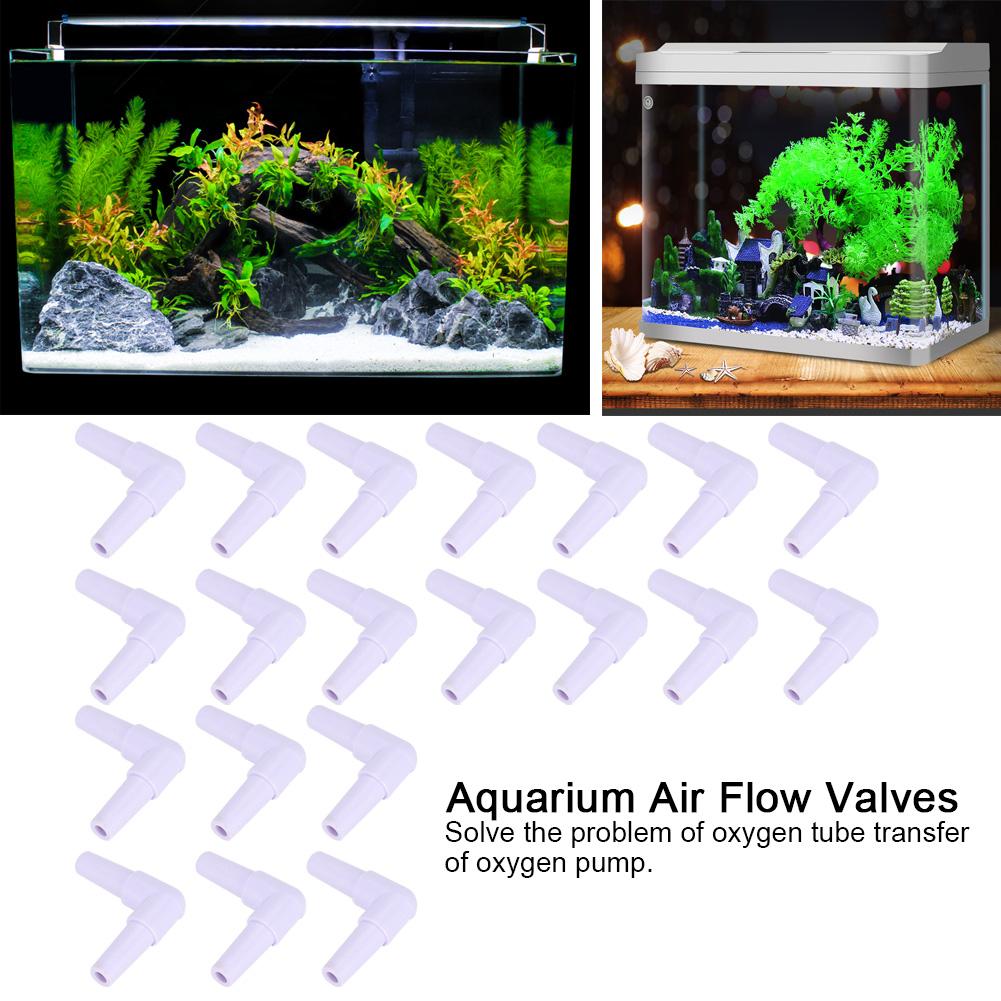 20pcs Aquarium Joints 3 Ways Increasing Oxygen Pump Tubing Connectors Volume Control Valve