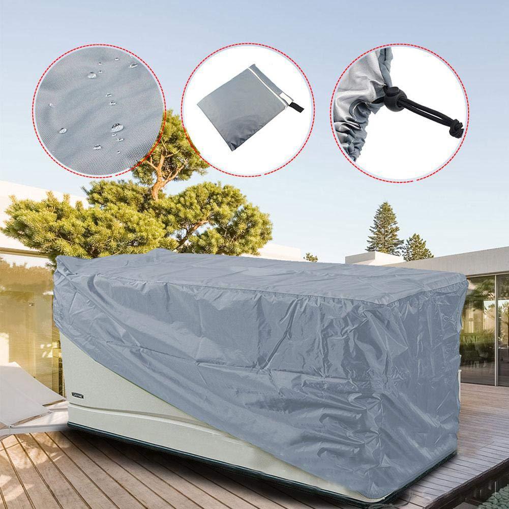 Große Terrassenbox-Abdeckung, wasserdicht, strapazierfähig, für den Innenhof, Fußhocker, für jedes Wetter im Freien, passend für Keter Suncast Lifetime