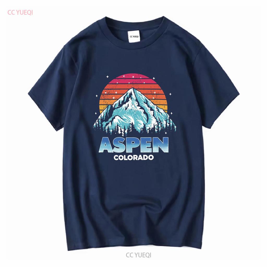 Aspen T Shirt Ski Colorado Sweater Winter Bachelorette Apres Trip Crewneck ResorT Long or Short Sleeves Vintage Washed
