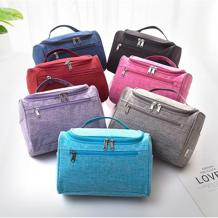 Borsa per Trucco da Viaggio Cationica con Gancio, Grande Capacità - Custodia Portatile Multifunzionale da Mano