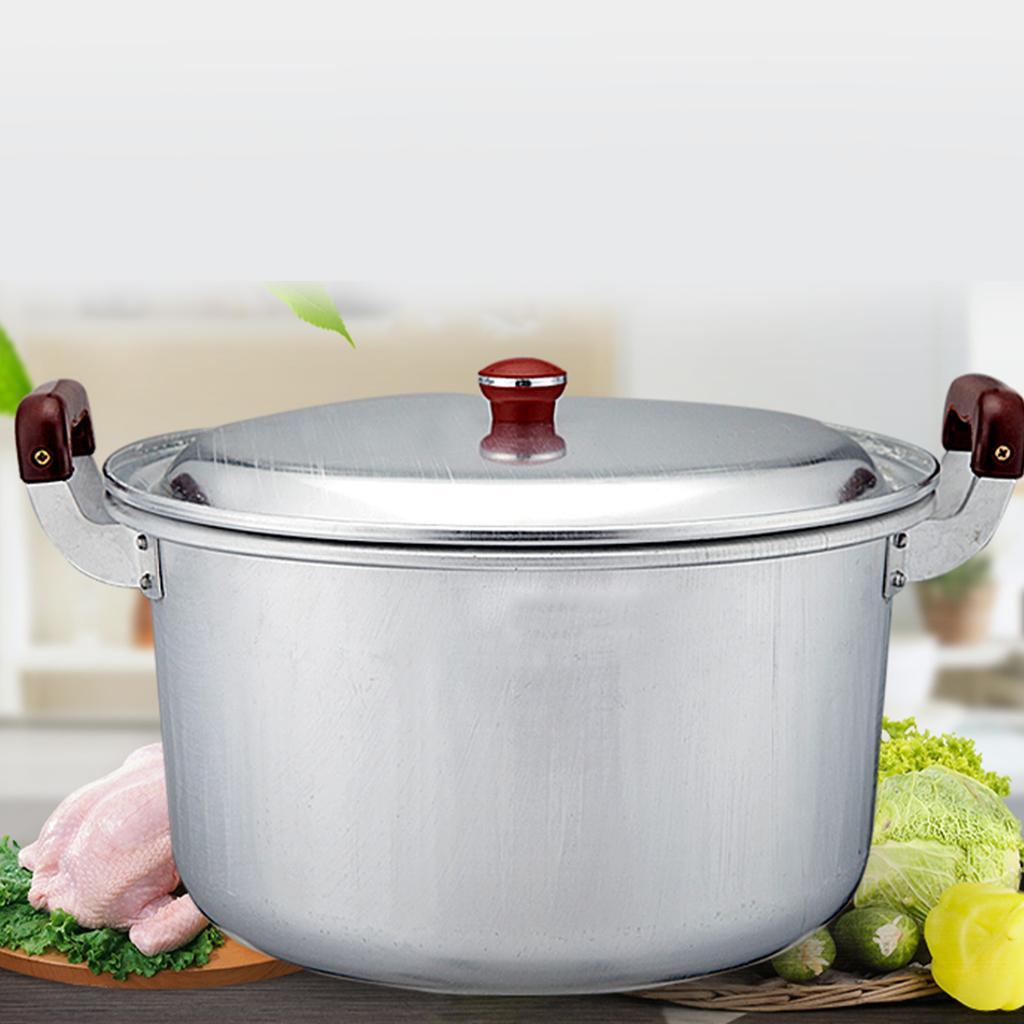 Aluminium Soeppan met Deksel en Handvat Verdikt Hoge Efficiëntie Warmteoverdracht Aluminium Soeppan Keuken Kookpan