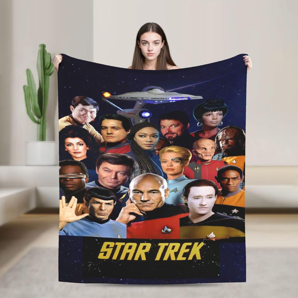 Star Trek Skupiny Super Teplé Deky Hvězdná Flotila Film Cestování Plyšová Přehozová Deku Pohovka Křeslo Flanelová Přehoz na Postel Potah na Rozkládací Pohovku