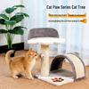 Arbre à chat compact avec pont: Arche, Lit et Jouet Résistants aux Griffures pour Petits Appartements