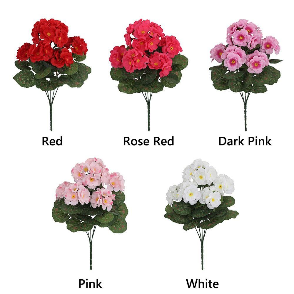 Multicolor Begonia Artificial Flower Silk Petals Faux Flower Creative Floral Arrangement Wedding