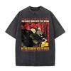 Japanische Krabbe Lustiges Meme T-Shirt Tokyo Seltsamer Streetwear Gewaschenes Vintage T-Shirts Unisex Damen Freizeit Übergröße Kurzarm-T-Shirt