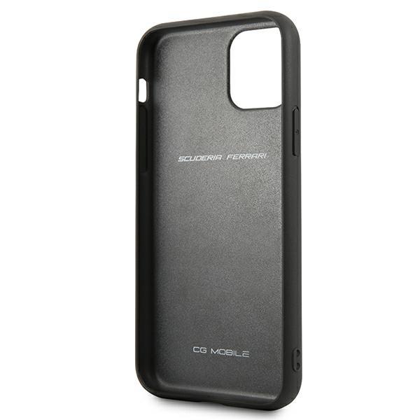 Hülle für iPhone 11 Pro Ferrari Hardcase Leder Rot
