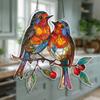 Bird Suncatcher Stained Glass Hummingbird Window Hanging Ornament for Home Wall Garden Decor Bird Lover