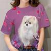 New Fashion Women's T-shirt With Cute Little Dog Graphic 3d Printed Short Sleeve Summer T-shirt Oversized Comfortable Clothing