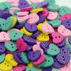 100 Stuks 2 Gaten Liefdeshart Stippen Houten Naaiknopen Scrapbooking 15mm DIY Knutsel