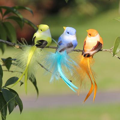 6pcs Foam Feather Artificial Birds Imitation Bird Model Home Outdoors Garden Wedding Decoration Ornament DIY Party