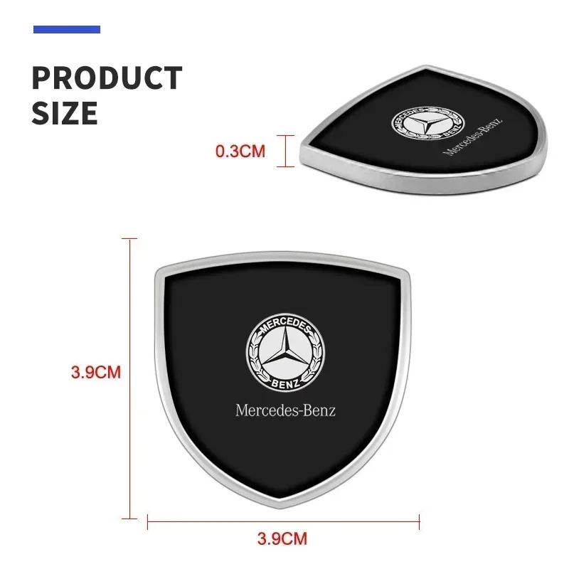 1/2pcs Car Styling 3D Metal Emblem Body Window Sticker Decal For Mercedes Benz AMG Class W205 W203 GLC GLK W206 W220 A180 W211 BK1