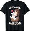 Just A Girl Who Loves Anime _ Cats Cute Gifts for Teen Girls Gift Unisex T-Shirt