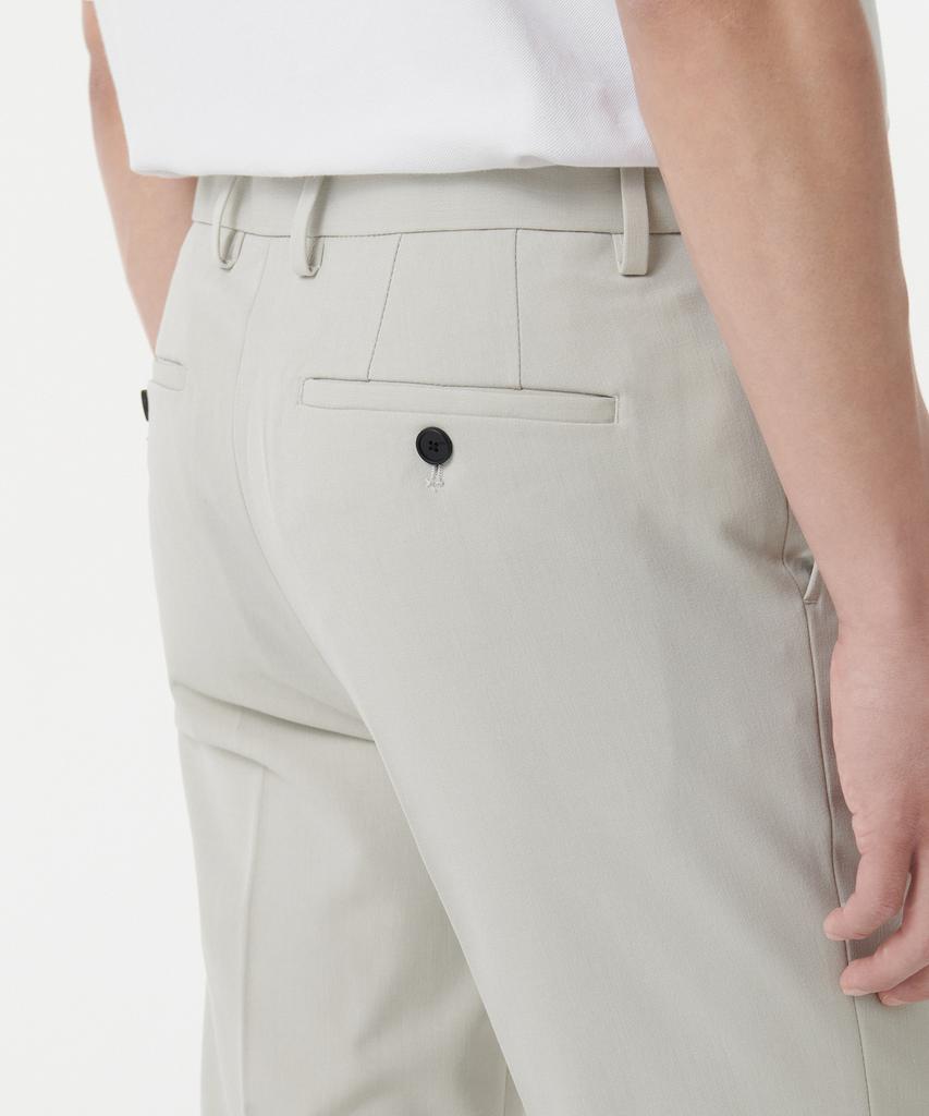MUSINSA STANDARD Tapered Hidden Banding Crop Slacks [Dusty Cream]
