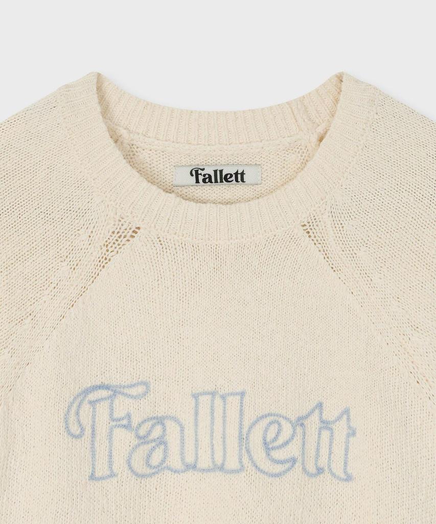 FALLETT Story Logo Raglan Knit Cream