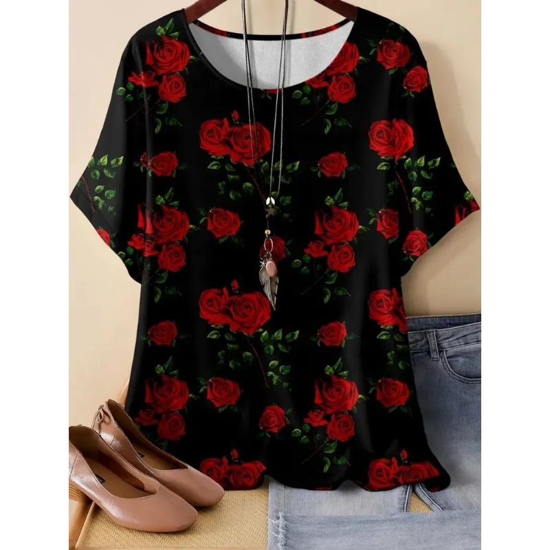 3D Printed Summer Fashion Women's T-Shirt Breathable Versatile Trend