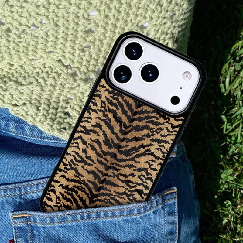 Leopard and Tiger Fur Pattern Phone Case For iPhone 17 AIR 16 Pro Max 15 14 Pro 11 12 13 Shockproof Silicone Cover