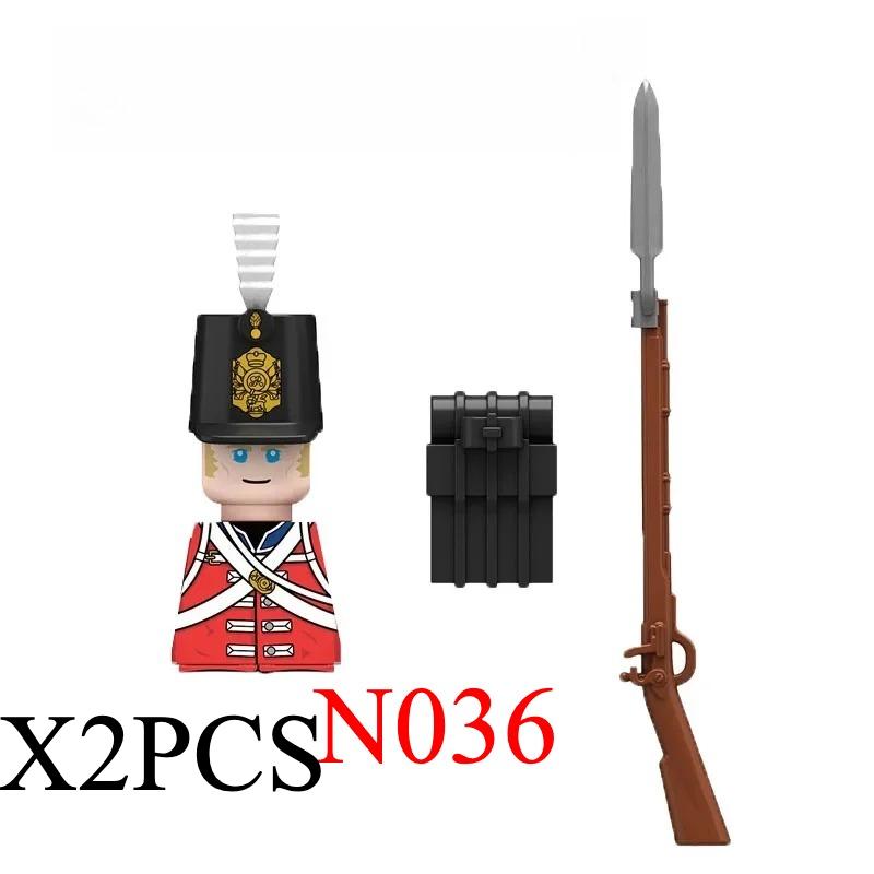 Middeleeuwse Napoleontische Oorlog Soldaat Figuren Militair MOC Bouwsteen Ridders Britse Franse Fuselier Geweren Wapen Kinder Speelgoed B08