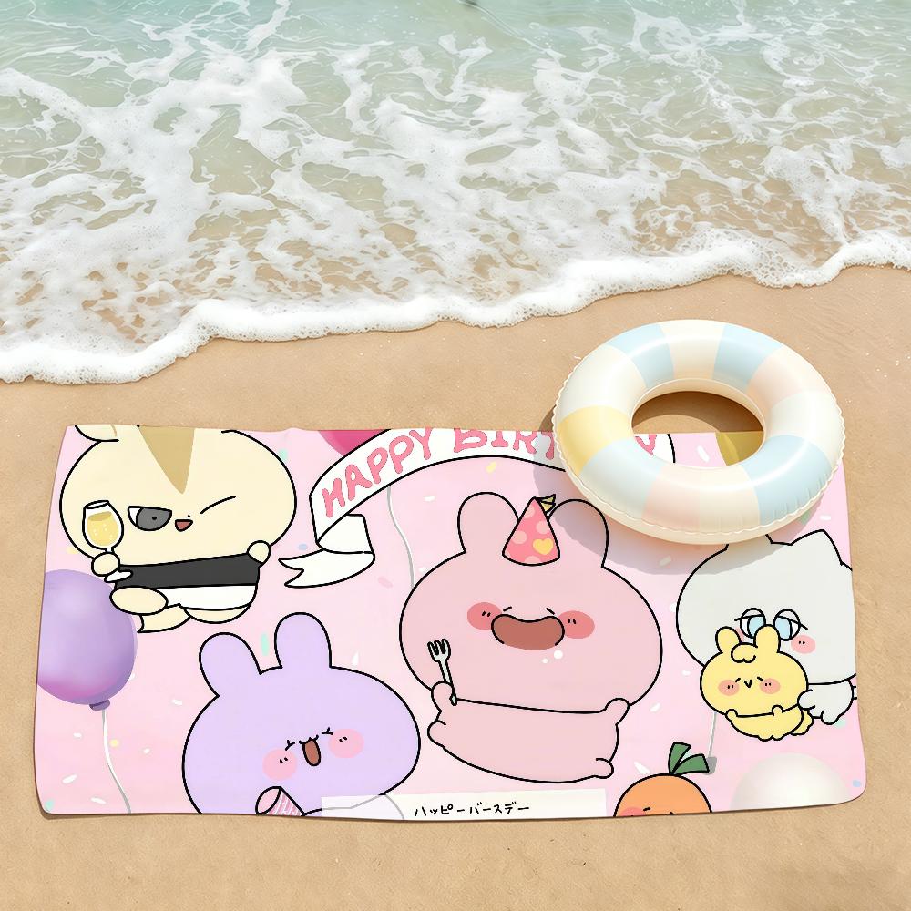 Cartoon Cute Asamimichaan Towel Drying Bath Towel Applicable To Light Swimming Camping Yoga Beach Out