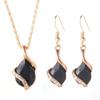 Chic Style Ladies Rhinestone Choker Chain Necklace Drop Earrings Jewelry Set