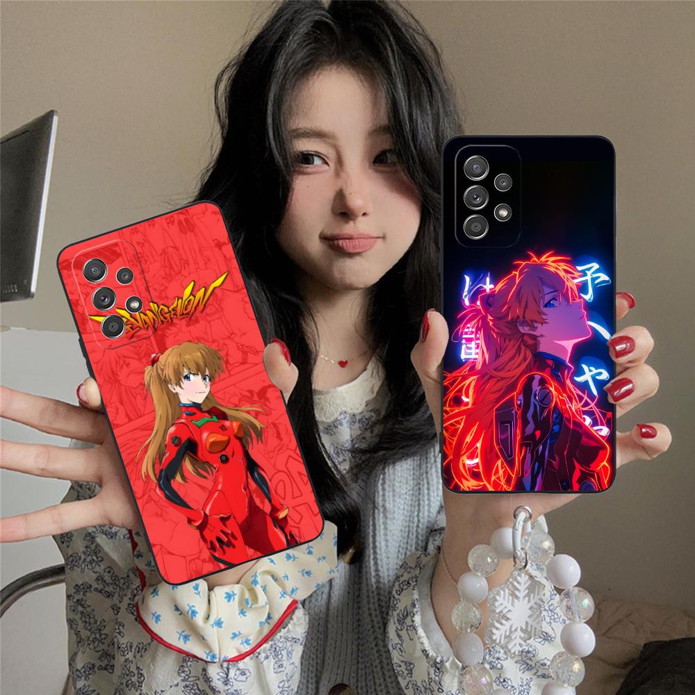 Anime EV Asuka Mobile Phone Case for Samsung Galaxy A56 55 54 53 52 51 36 35 34 23 16 15 5G Colorful Cover Pretty Cover Luxury