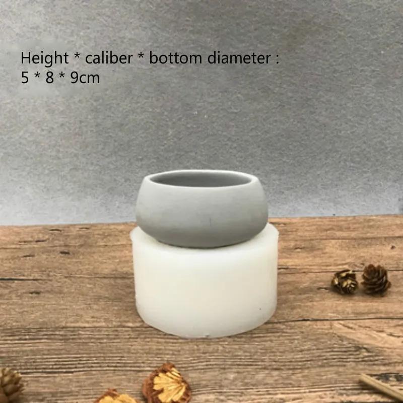 Handmade Diy Molds for Plaster Pot ,concrete Flower Pot Molds Succulent Plants Pot Silicone Molds Nordic Style ZM901
