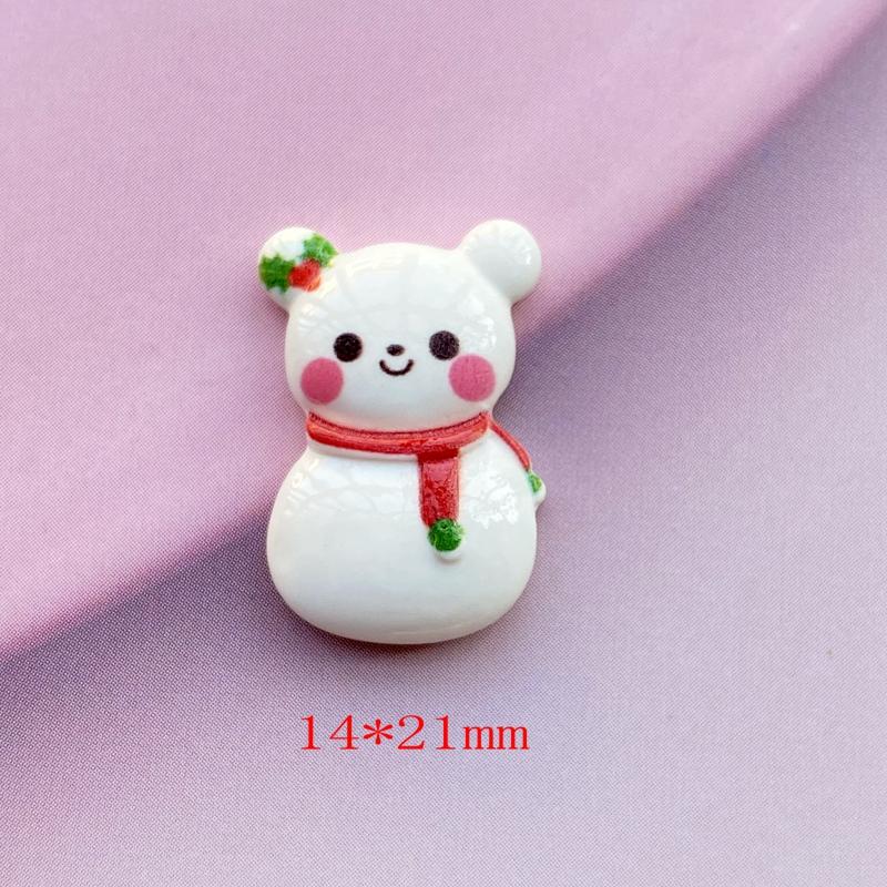 10/20Pcs New Resin Cute Mixed Christmas Series Flat Back Cabochon Scrapbooking Hair Bow Center Embellishments DIYAccessories F37