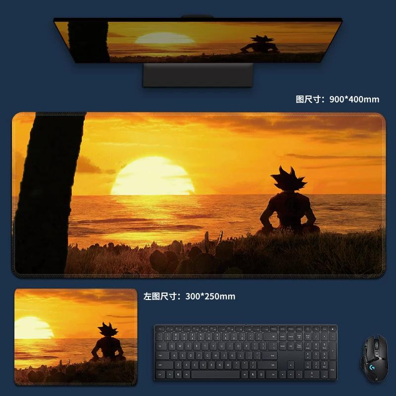 Suport pentru mouse din piele PU creativ, supradimensionat, Dragon Ball, suport pentru tastatură de computer, Son Goku, animație, băieți, suport pentru mouse anti-alunecare, joc, e-sports, covoraș special pentru masă