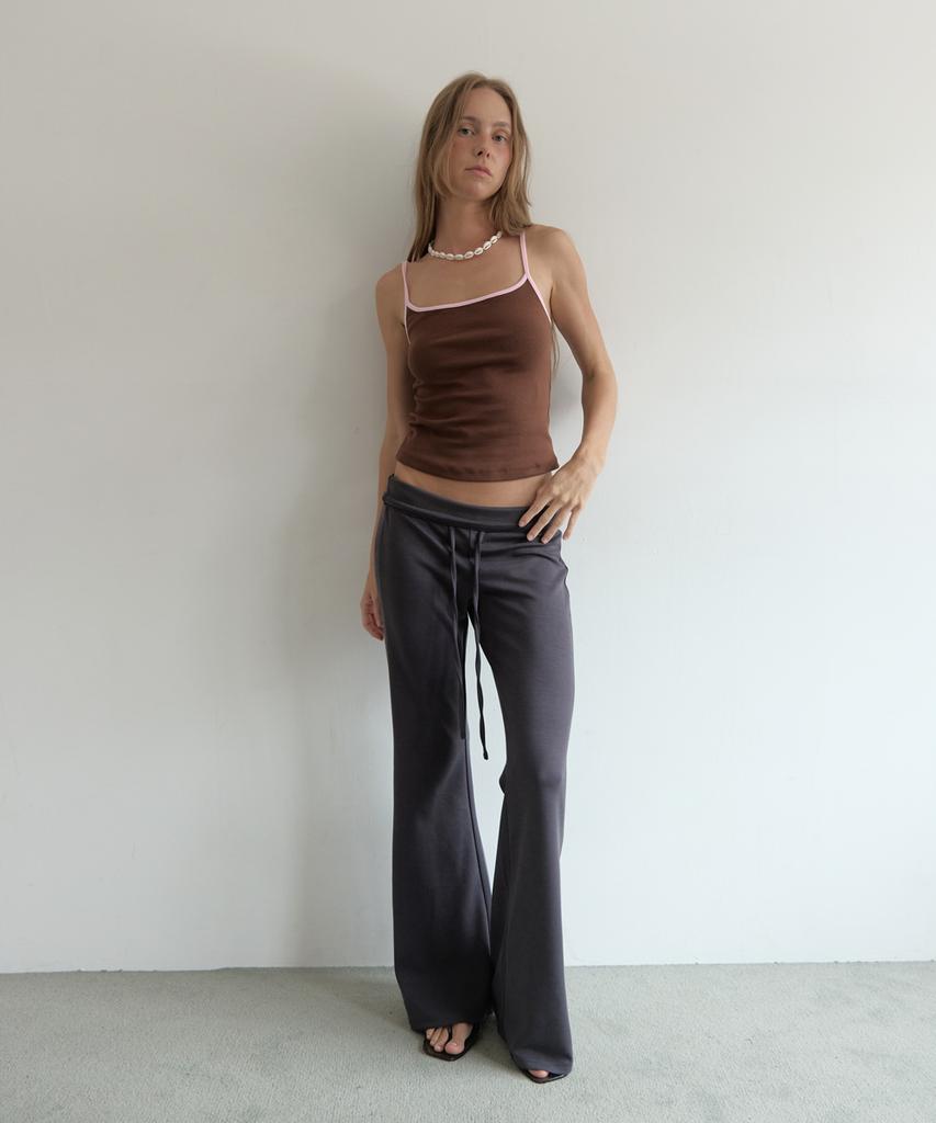 Asula Relaxed Bootcut Pants (Charcoal)