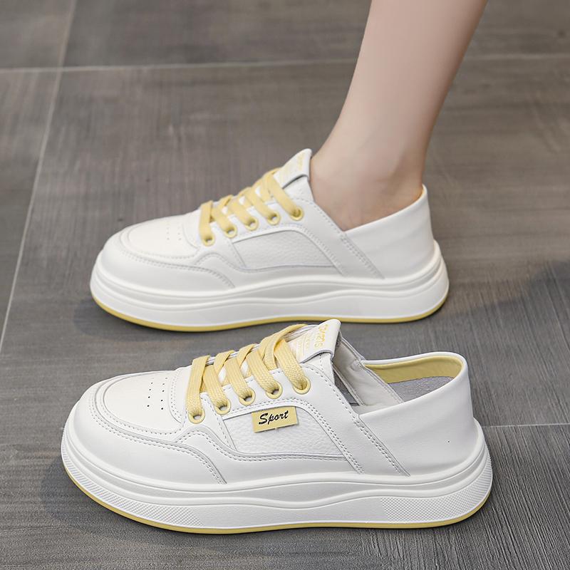 Fashion Four Seasons Boutique Leather Trend Korean Version Versatile Little White Shoes Comfortable Women's Board Shoes
