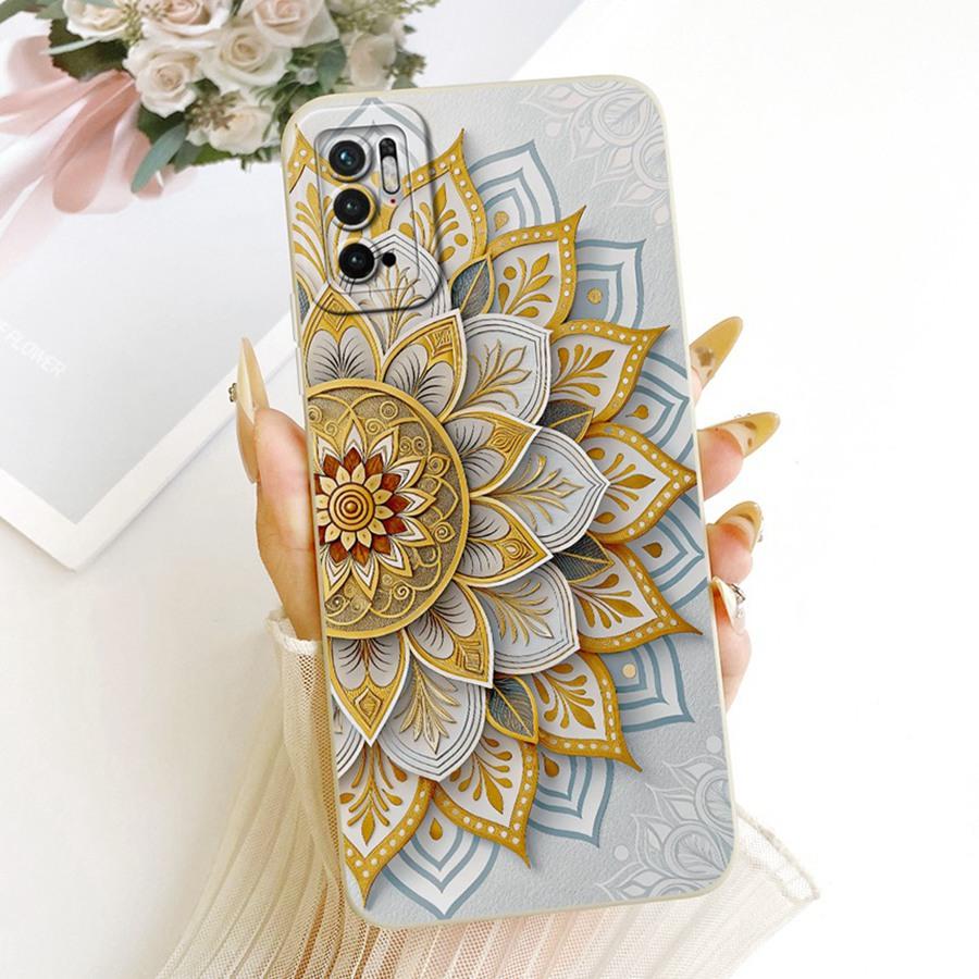 For Xiaomi Poco M3 Pro 5G Case Soft Matte Camera Protective Bow flower Phone Case For Xiaomi PocoM3Pro 5G Cover Coque 6.5''