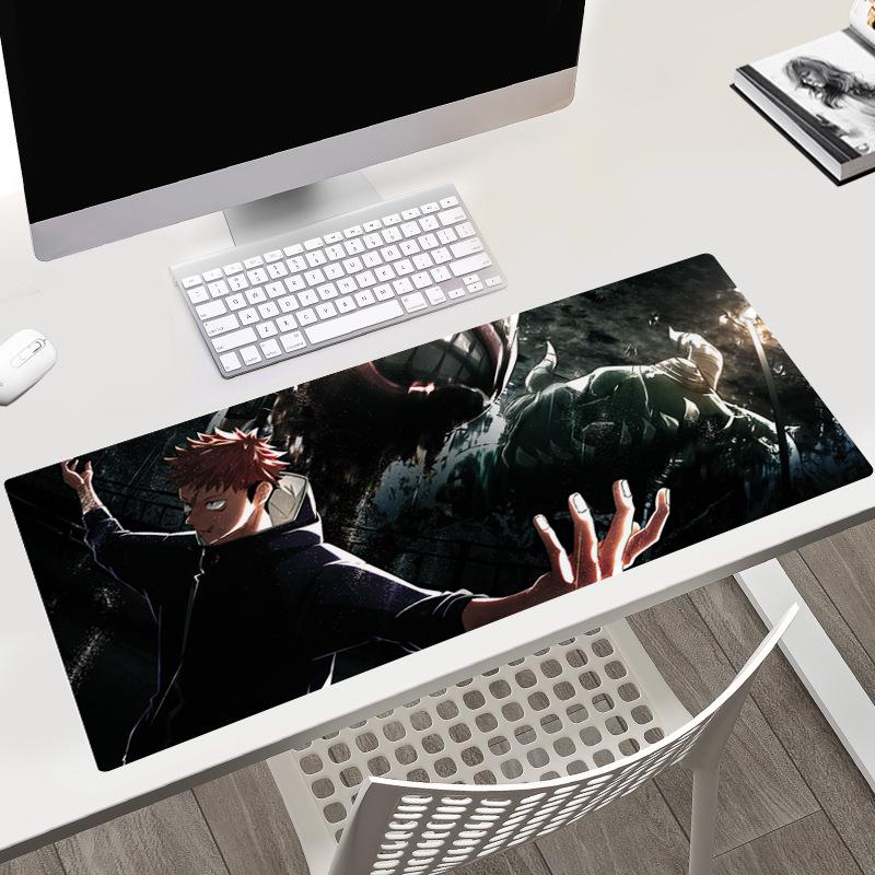 Jujutsu Kaisen Desk Pad 40x90x0.3CM with Gojo, Yuji, & Megumi Characters.