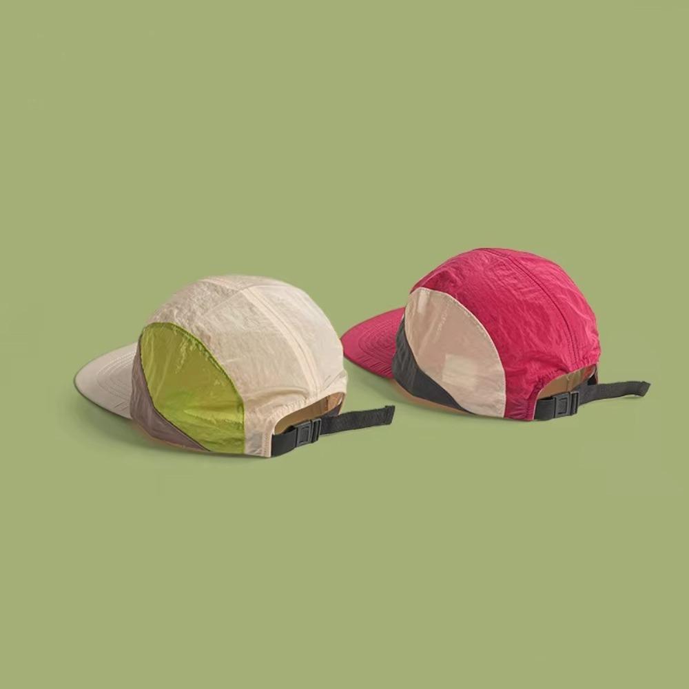 Fashion 5-panel Camping Hats Quick-drying Japanese Style Flat Brim Baseball Cap Thin Adjustable Sun Visor Cap Unisex