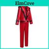 Michael Jackson Cosplay Costume Red Leather Jacket And Pants For Stage Performers