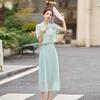 Set Dress Summer New Thin Versatile Embroidered Skirt Two-piece Set