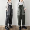 DIMANAF Plus Size Women Jumpsuits Overalls Long Pants Jeans Trousers Vintage Streetwear Loose Casual Denim