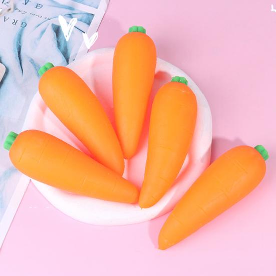 1/2/3Pcs Simulated Carrot Squeeze Toy Soft Stretchy Stress Relief Vegetable Sensory Toy Students Office Workers Anti-anxiety