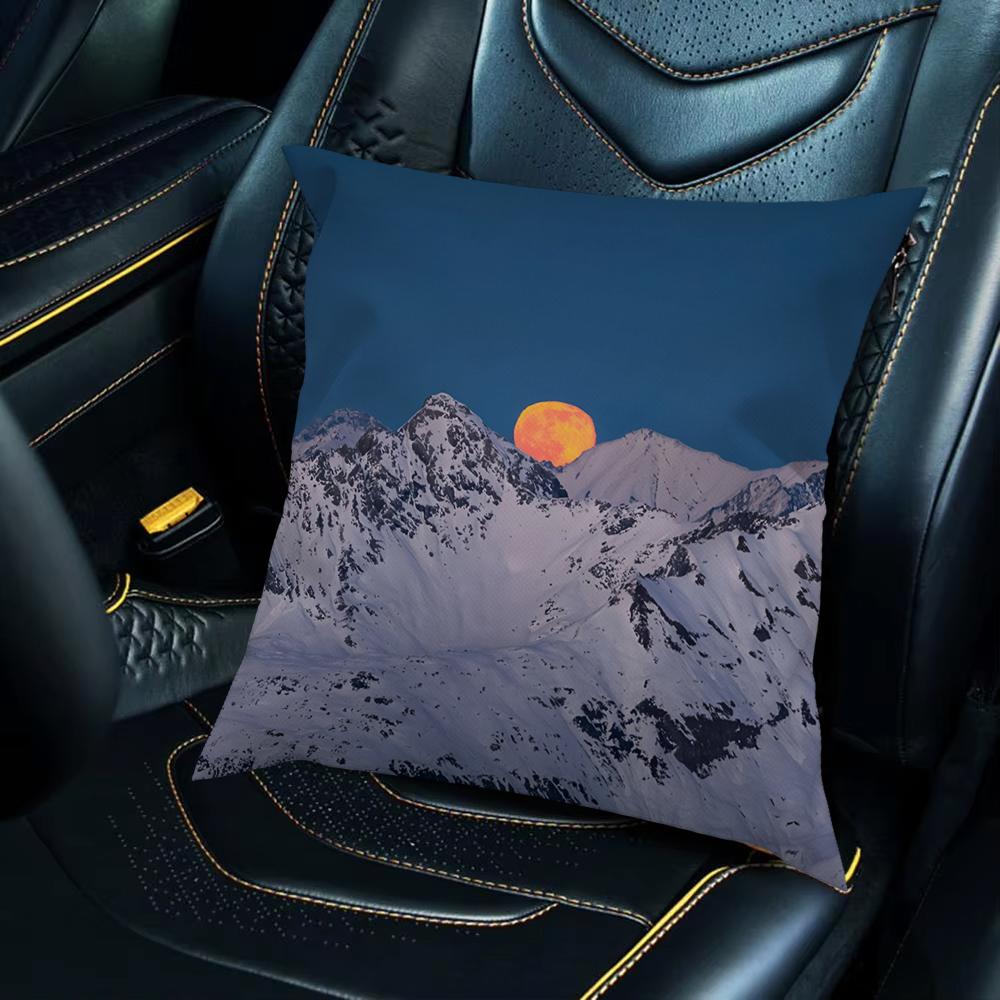 Mountain Natural Ins Nordic Pillow Case For Car Sofa Decorative Home Double-sided Print Plush Square Throw Pillow Cushion Cover